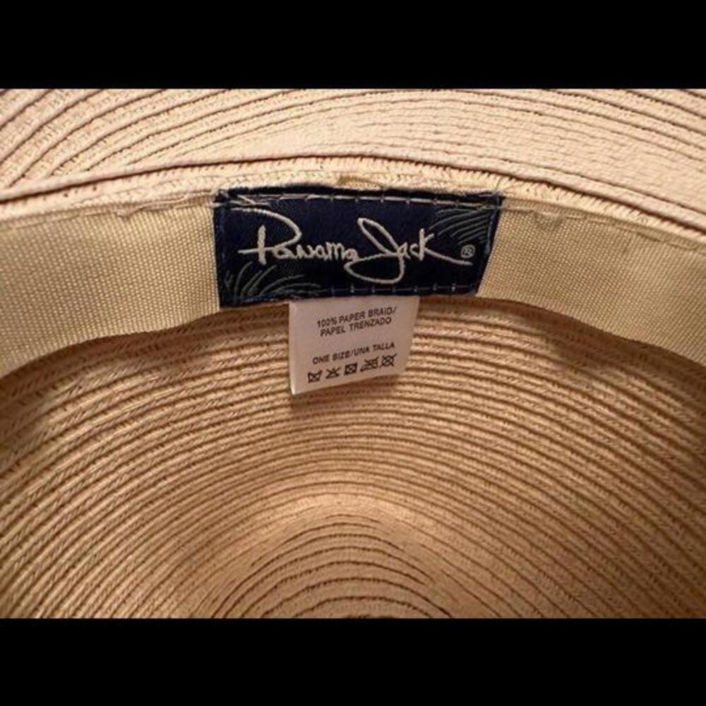 Panama Jack Straw Sun Hat with Colorful Braided Band - Picture 3 of 3